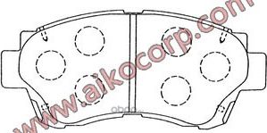 Колодки TOYOTA Chaser, Cresta (1995-2001) передние (Aiko). Артикул PF1228