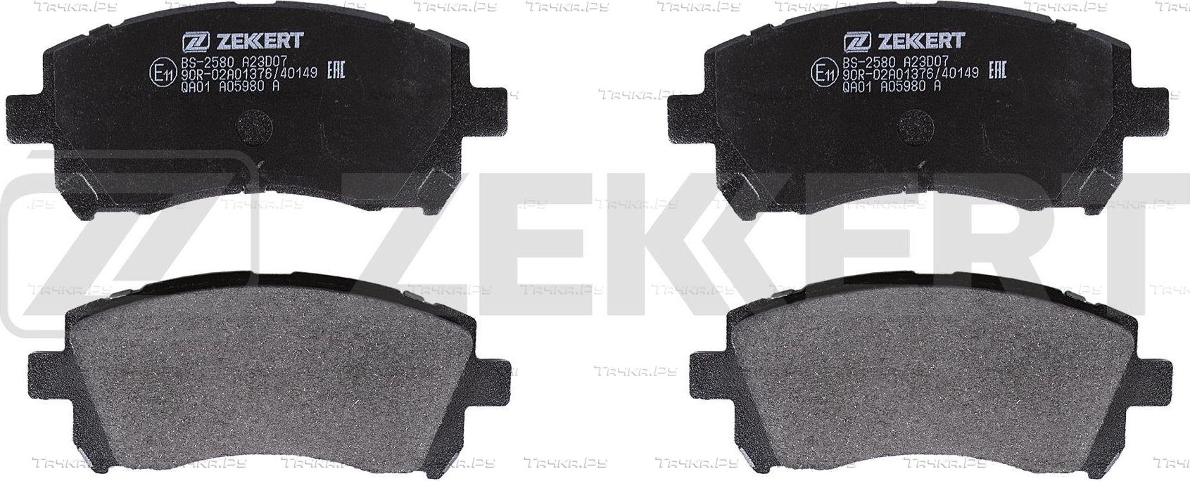 Тормозные колодки Zekkert передние для Subaru Legacy III 1998-2003. Артикул BS-2580