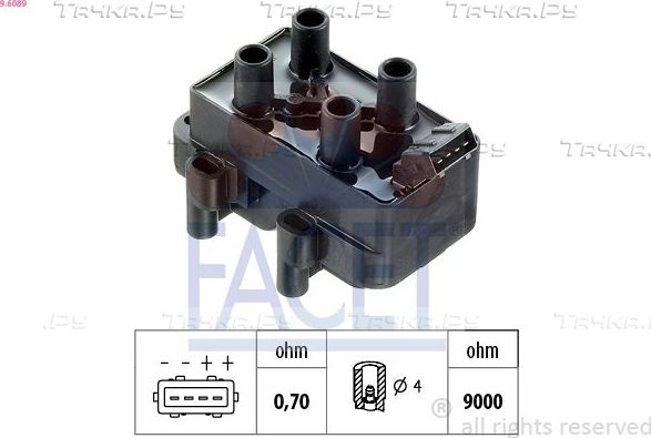 Катушка зажигания Facet Made in Italy - OE Equivalent для Rover 800 1991-1999. Артикул 9.6089