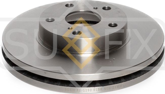 Диск тормозной передний правый/левый TOYOTA AURIS (E18) 2012-2018 (Sufix). Артикул FX1190