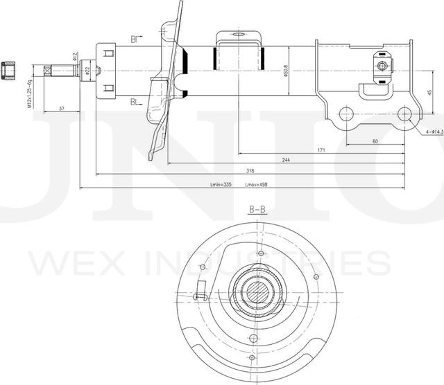 Амортизатор подвески (Unio). Артикул SAB-10332