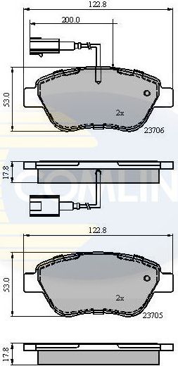 Тормозные колодки Comline Comline. Артикул CBP12047