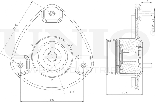 Опора амортизационной стойки (Unio). Артикул RMP-13137