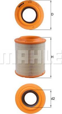 Воздушный фильтр Mahle-Knecht. Артикул LX 1275