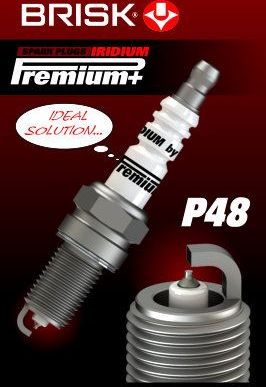 Свеча зажигания Brisk P48 Iridium Premium +. Артикул 2106