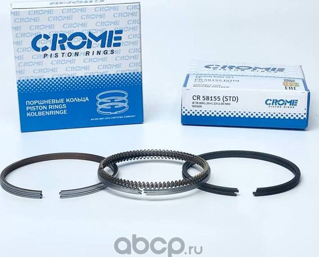 Комплект поршневых колец на 4 цил. STD HR16DE (Crome). Артикул CR58155STD