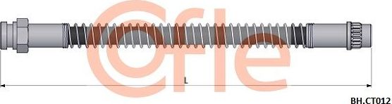 Тормозной шланг Cofle задний для Peugeot 1007 2005-2009. Артикул 92.BH.CT012