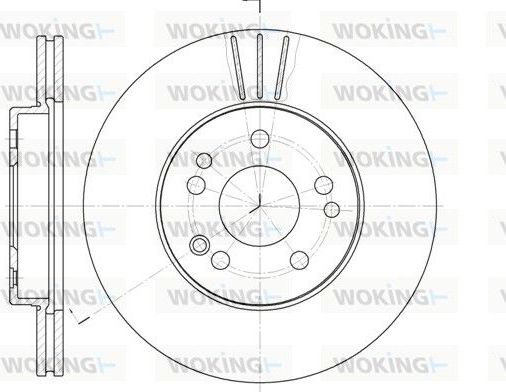 Тормозной диск Woking передний для Austin Maxi I 1969-1980. Артикул D6314.10