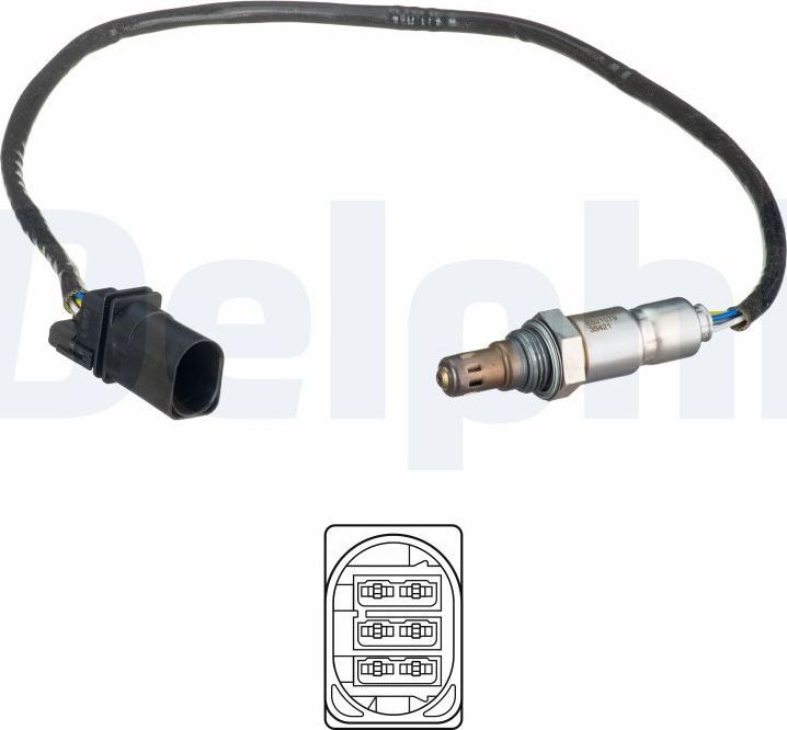 Лямбда-зонд (кислородный датчик) Delphi. Артикул ES21079-12B1