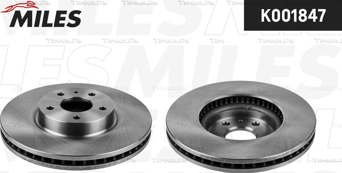 Тормозной диск Miles передний для Ford Mondeo V 2014-2026. Артикул K001847