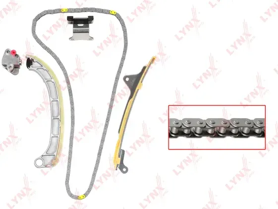 Комплект цепи ГРМ TOYOTA Auris/Corolla(E150) 1.3 06> / Yaris(P90/P130) 1.3 05> (Lynxauto). Артикул tk-0205