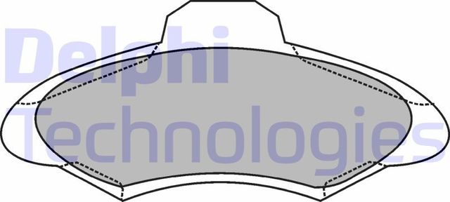 Тормозные колодки Delphi (Low-Metallic). Артикул LP1139