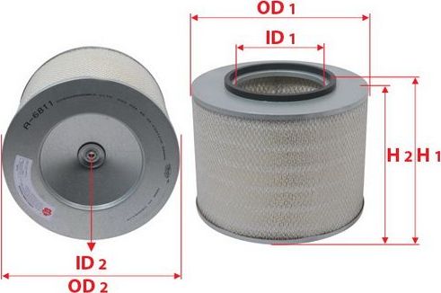 Воздушный фильтр Sakura. Артикул A-6811