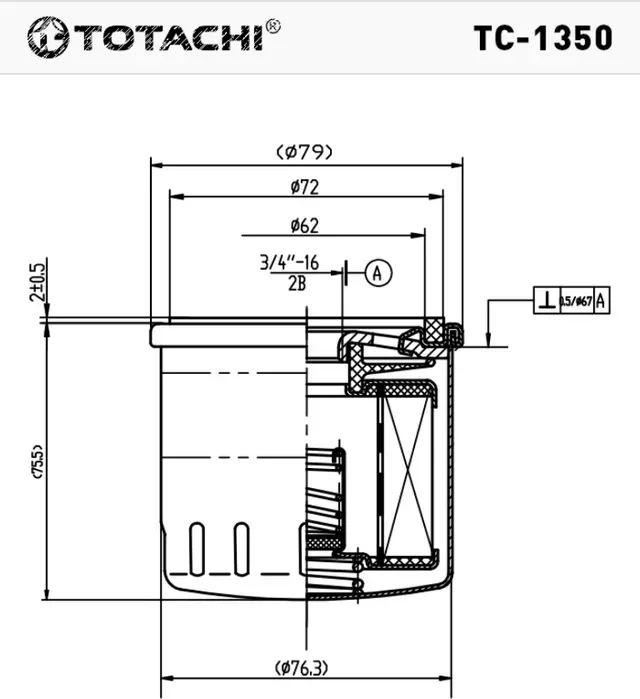 TOTACHI TC-1350 7S7G-6714-AA W7008 Totachi. Артикул TC1350