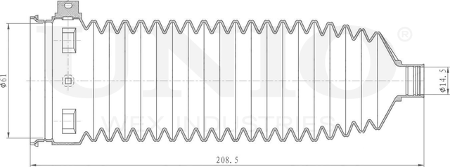 Пыльник рулевой рейки (Unio). Артикул DUC-20043