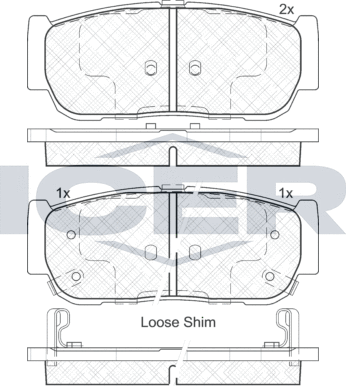 Тормозные колодки Icer. Артикул 182151