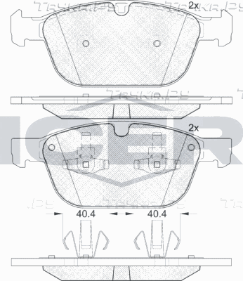 Тормозные колодки Icer передние для Volvo XC60 I 2008-2017. Артикул 181920