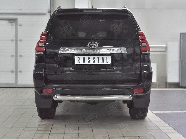 Защита RusStal заднего бампера d76 дуга для Toyota Land Cruiser Prado 150 2й Рестайлинг (кроме Style) 2017-2026. Артикул LCPZ-002869