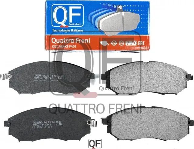 Колодки тормозные дисковые передние к-т с механическим датчиком износа (Quattro Freni). Артикул qf500402