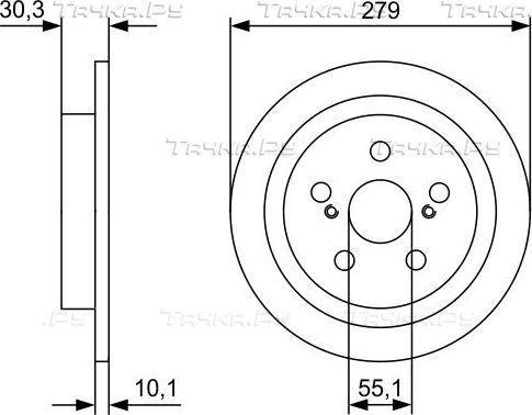 Тормозной диск Bosch. Артикул 0 986 479 D35