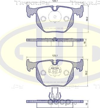 Тормозные колодки G.U.D.. Артикул GBP038120