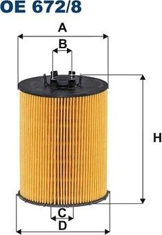 Масляный фильтр Filtron. Артикул OE 672/8