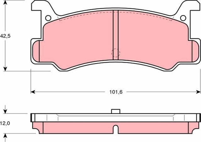 Тормозные колодки TRW задние для Mazda MX-3 I 1991-1998. Артикул GDB375