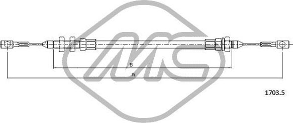 Трос газа Metalcaucho для IVECO Daily II 1989-1998. Артикул 81525