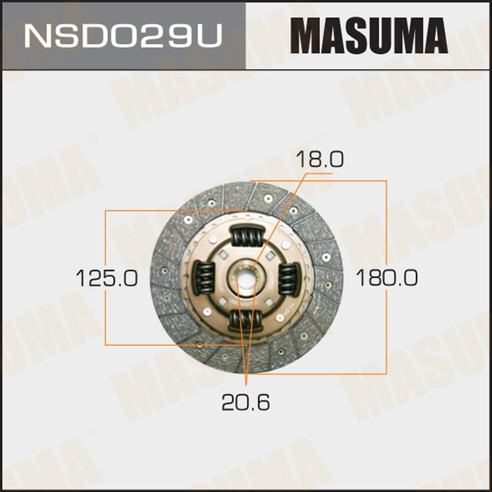Диск сцепления (Masuma). Артикул NSD029U