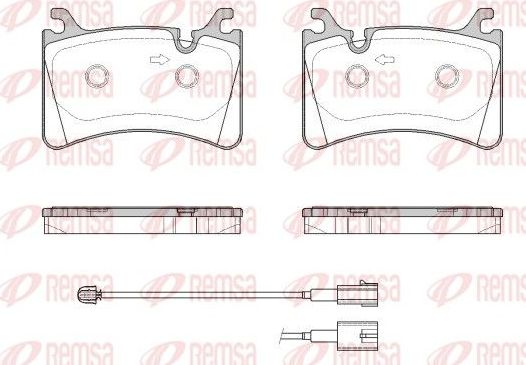 Тормозные колодки Remsa задние для Alfa Romeo Giulia II (952) 2015-2026. Артикул 1817.02