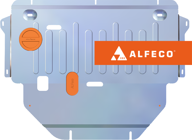 Защита алюминиевая Alfeco (4 мм) для картера и КПП Geely Preface 2024-2026. Артикул ALF.08.38 AL4
