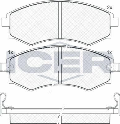 Тормозные колодки Icer. Артикул 181267
