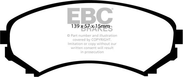 Тормозные колодки EBC Brakes. Артикул DP61619