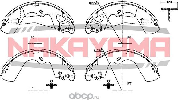 Колодки тормозные (Nakayama). Артикул HS7222NY
