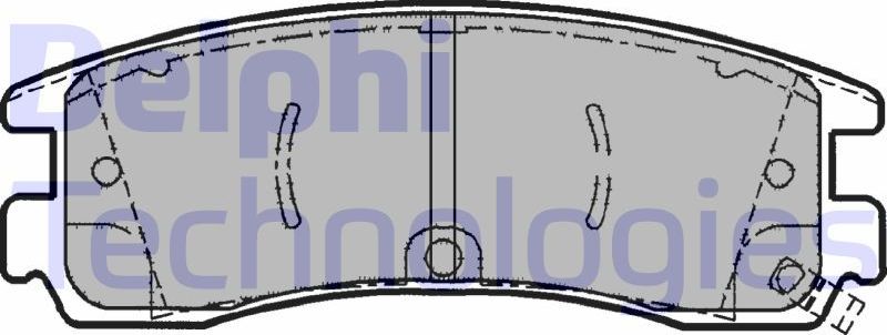 Тормозные колодки Delphi (Low-Metallic). Артикул LP1612
