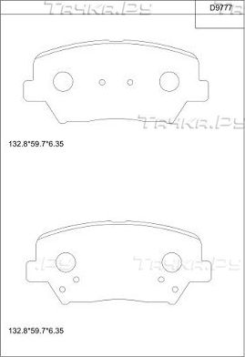 Тормозные колодки Asimco. Артикул KD9777
