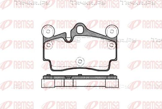 Тормозные колодки Remsa задние для Audi Q7 I (4L) 2006-2015. Артикул 0996.00