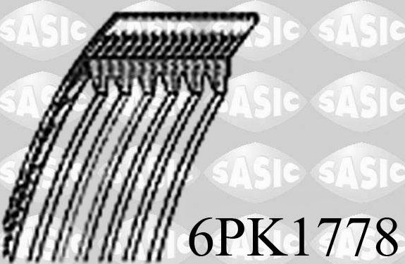 Приводной ремень поликлиновой Sasic. Артикул 6PK1778