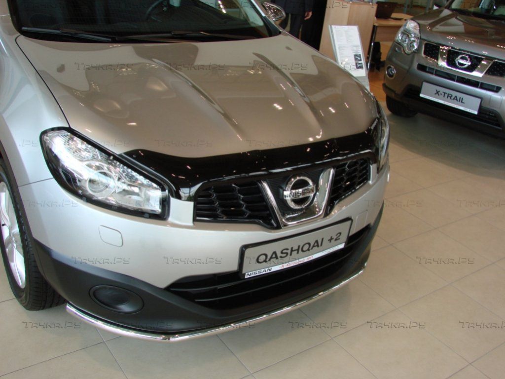 Дефлектор SIM для капота (короткий) Nissan Qashqai I 2010-2013. Артикул SNIQAS1012