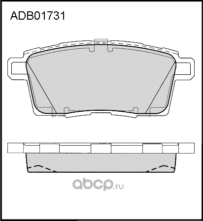 Колодки тормозные дисковые | перед | (Allied Nippon). Артикул ADB01731