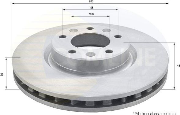 Тормозной диск Comline COATED. Артикул ADC2725V
