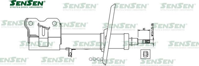 АМОРТ. ПЕРЕД. ПРАВ. ГАЗ NISSAN MURANO (Sensen). Артикул 42141691