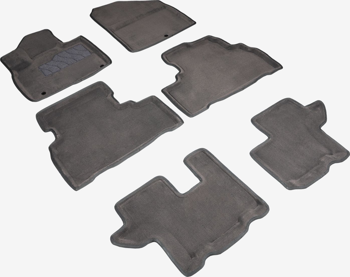 Коврики Seintex 3D ворсовые для салона Kia Sorento III Prime 2015-2026 СЕРЫЕ. Артикул 89671