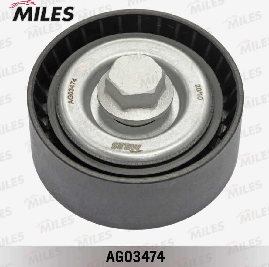 Направляющий (ведущий) ролик приводного поликлинового ремня Miles. Артикул AG03474