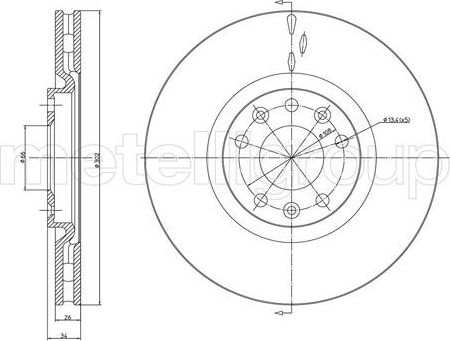 Тормозной диск Trusting для Peugeot RCZ I 2010-2015. Артикул DF1641