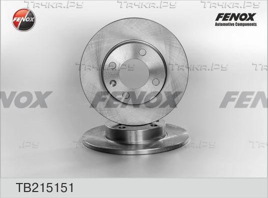 Тормозной диск Fenox передний для Volkswagen Scirocco II 1980-1984. Артикул TB215151