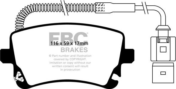 Тормозные колодки EBC Brakes. Артикул DP41470R