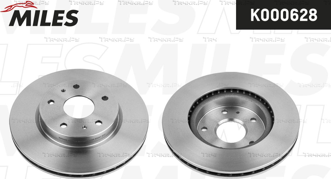 Тормозной диск Miles передний для Suzuki SX4 I (Classic) 2006-2015. Артикул K000628
