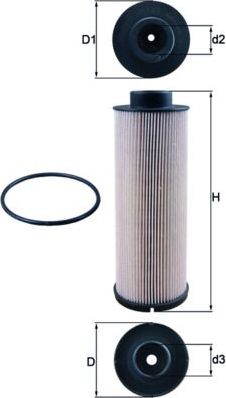 Топливный фильтр Mahle-Knecht. Артикул KX 73/2D