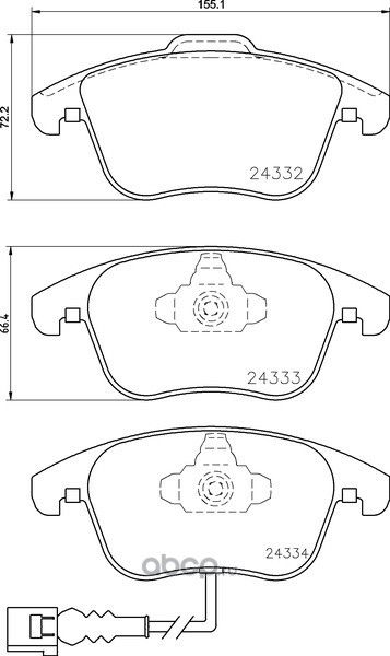 Колодки тормозные дисковые (Textar). Артикул 2433304